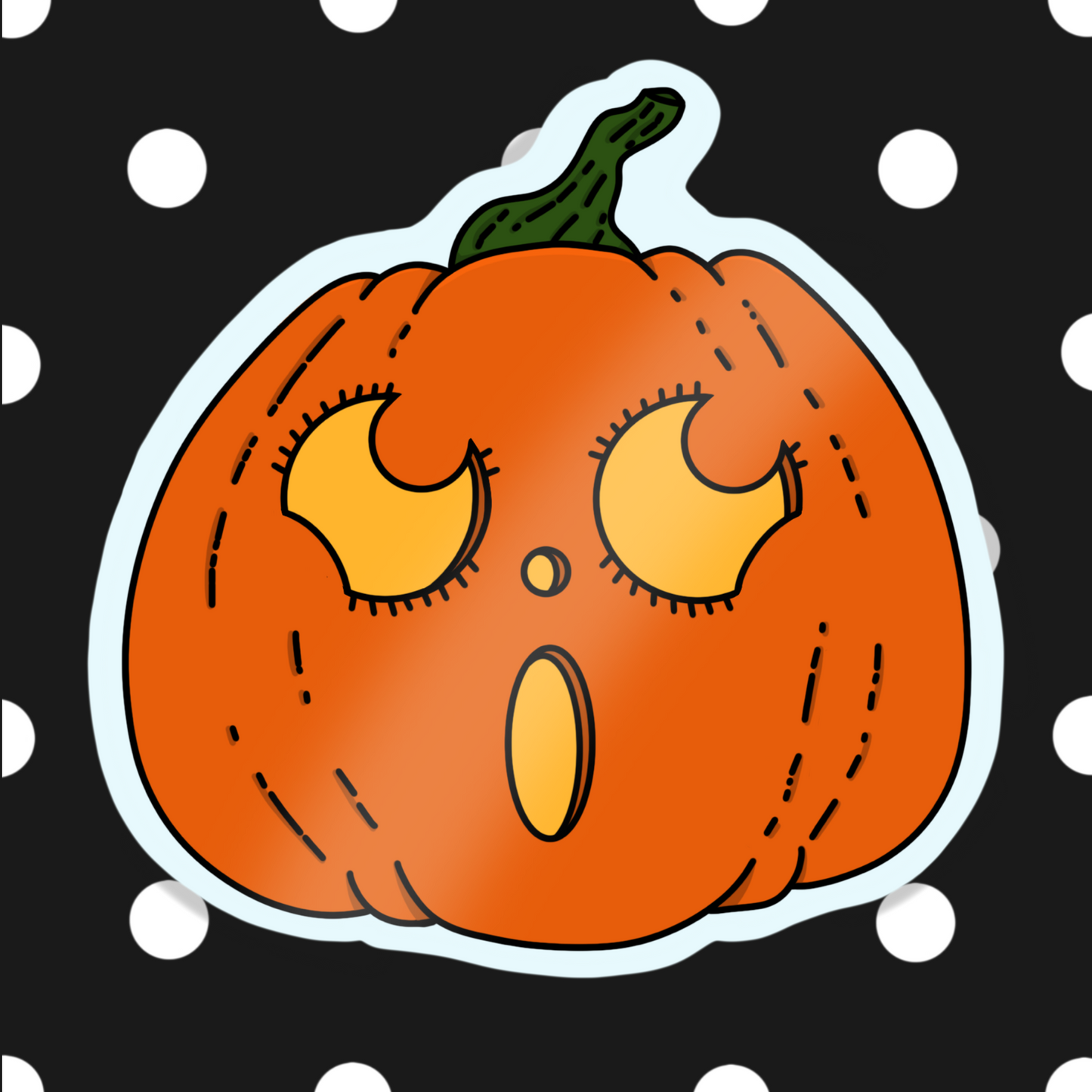 Vintage Halloween Pumpkin Sticker