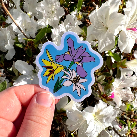 Smoky Mtn Wildflowers Sticker