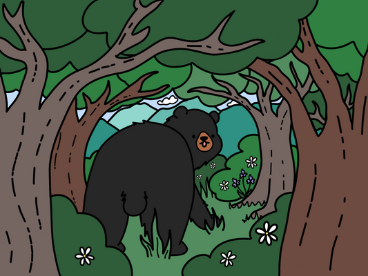 Coloring Page Digital Download- Black Bear