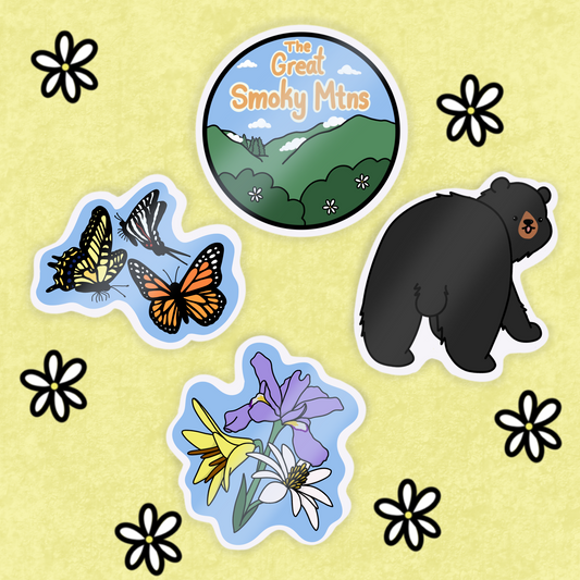 Smoky Mtn Sticker Collection- 4 piece
