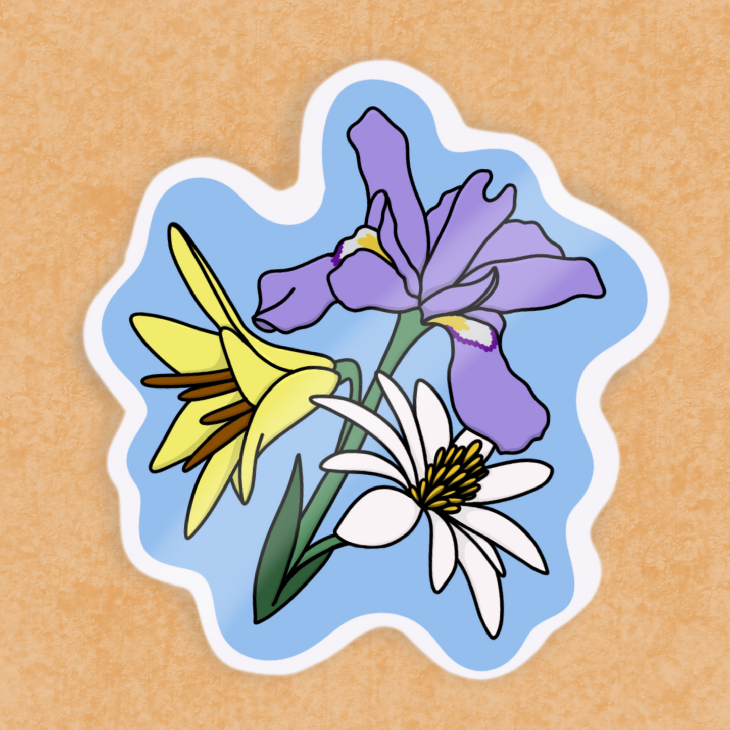 Smoky Mtn Wildflowers Sticker