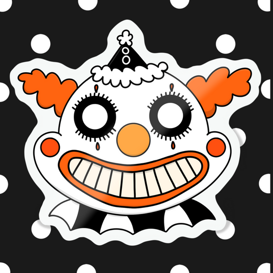 Vintage Halloween Clown Sticker