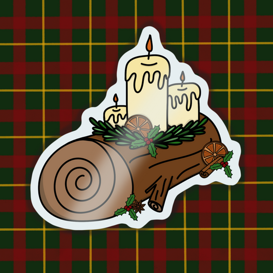 Yule Log Sticker