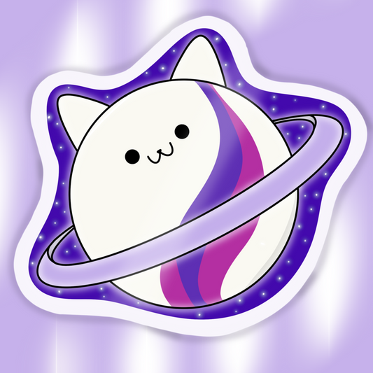 Kitty Planet Sticker