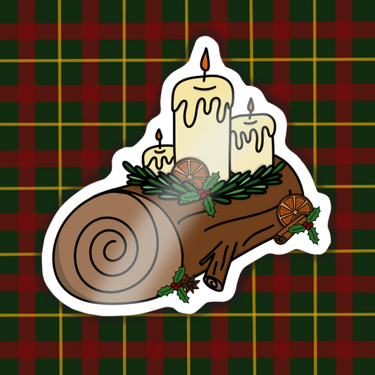 Yule Log Sticker
